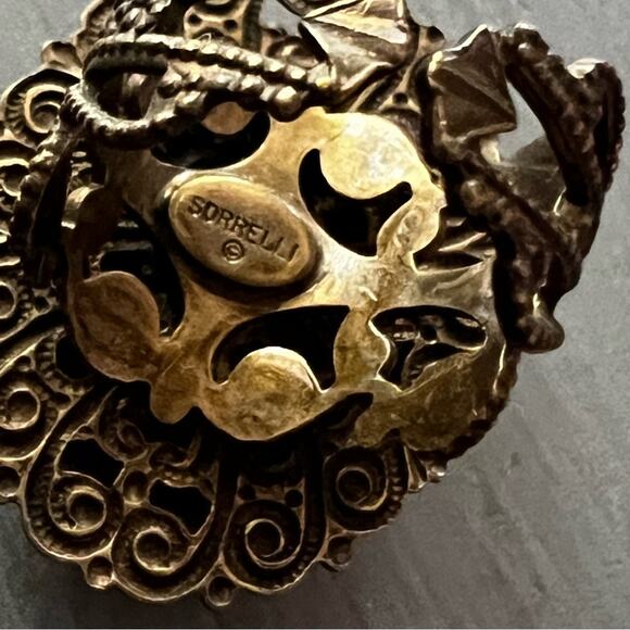 Sorrelli Brass Tone Adjustable Ring Size 7 - Picture 3 of 7